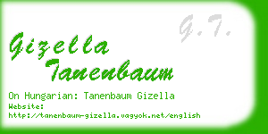gizella tanenbaum business card